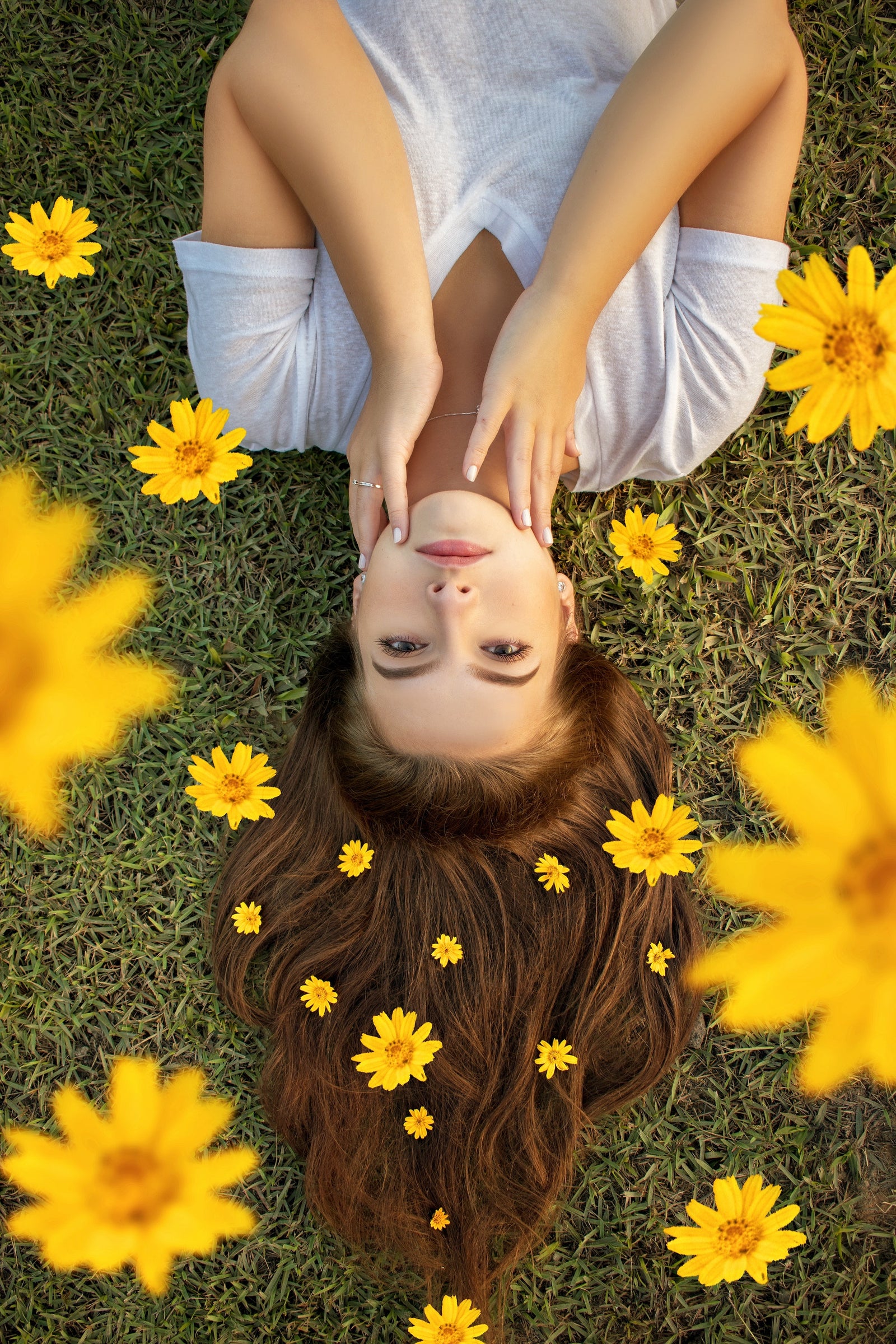 girl sleeping on ground